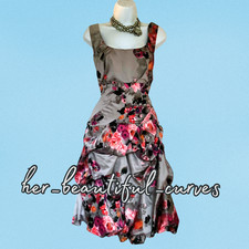 MONSOON VINTAGE STYLE FLARED COCKTAIL PARTY DRESS SIZE 18
