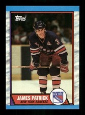 90 James Patrick 3 Rangers 1989 Hockey Topps Sports Trading Card