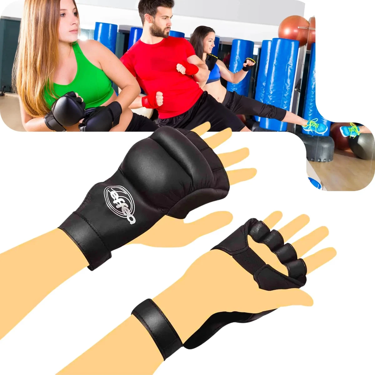 Guantini Mma Wuudi Guantoni Da Boxe Per Babini, 6oz Guanti Da Sacco Da 3 A 12 Anni Per Arti Arziali, A Guanti Box