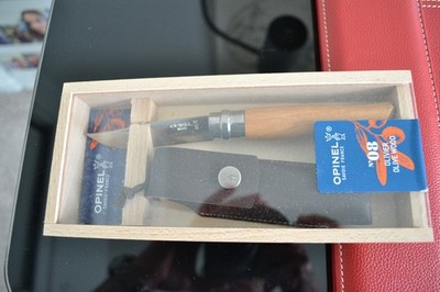 Opinel No.08 Olivewood Folding Knife Made in France Brand new
