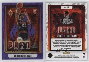2023-24 Panini Phoenix Pyro Purple /75 Scoot Henderson #12 Rookie RC