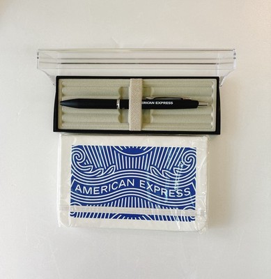 AMERICAN EXPRESS ORIGINAL BALLPOINT PEN +mini Novelty Note Book  from Japan