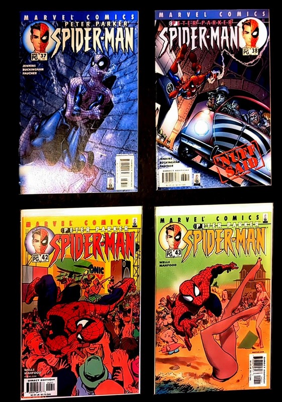 Peter Parker: Spider-Man Comic Book Lot - Vulture - Human Torch - Marvel Comics