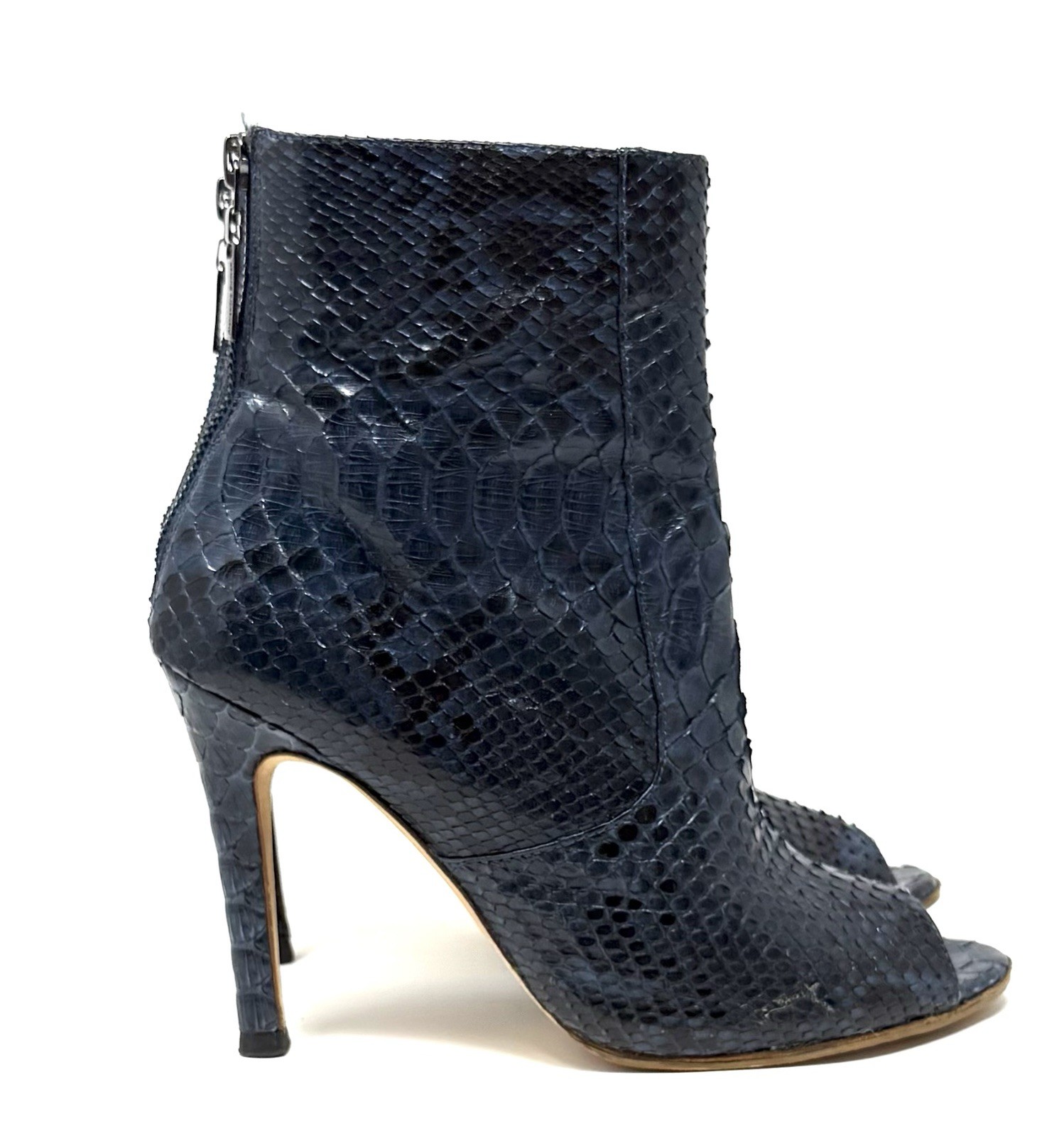 Alexandre Birman Navy Blue Python Snakeskin Leath… - image 4