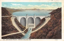 GILA COUNTY, AZ Arizona ~ COOLIDGE DAM c1920s San Carlos Project  Postcard