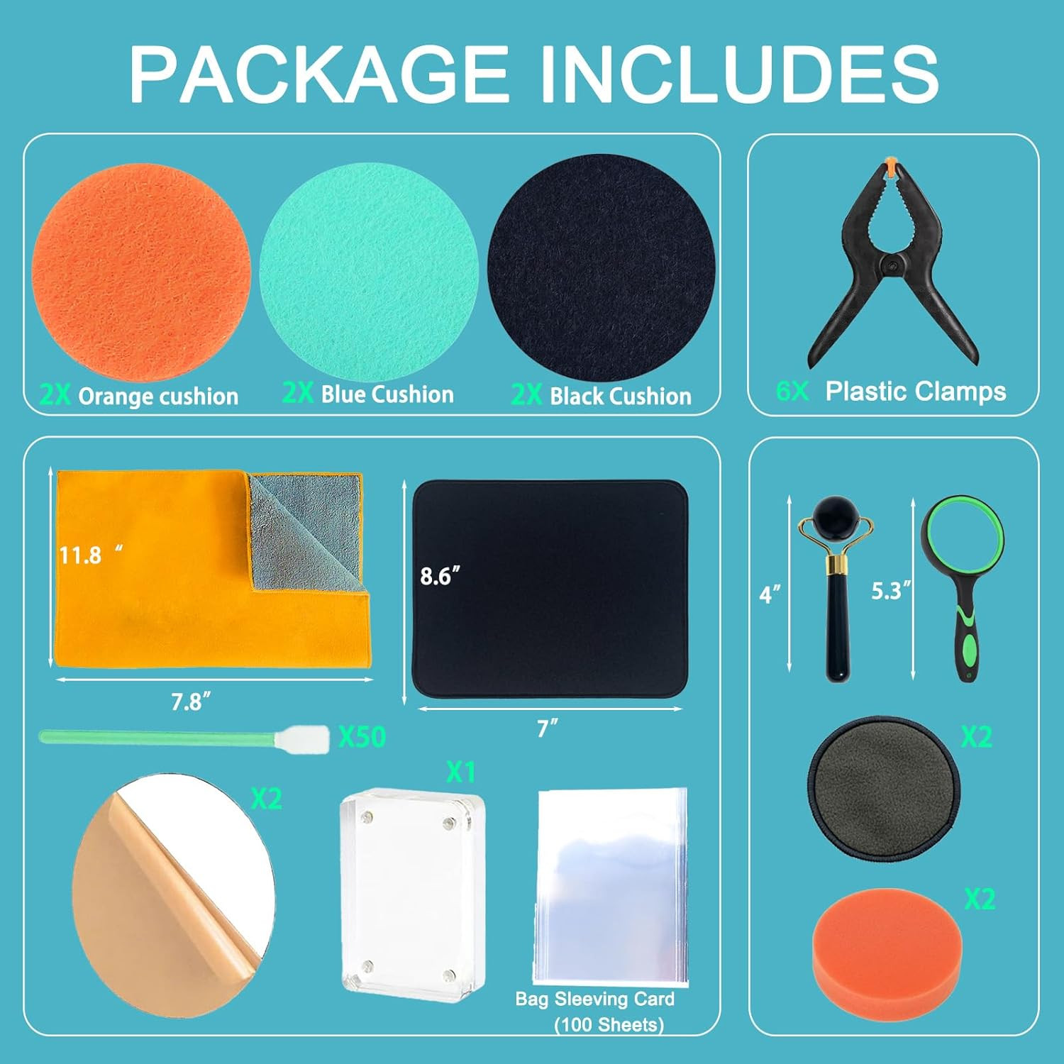 174 Pcs Trading Card Cleaning Care Tool Accessory Kit Sports Card Care