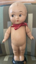 Antique Vintage Bisque Doll Frozen Legs Jointed Arms Side Eyes Needs Repair
