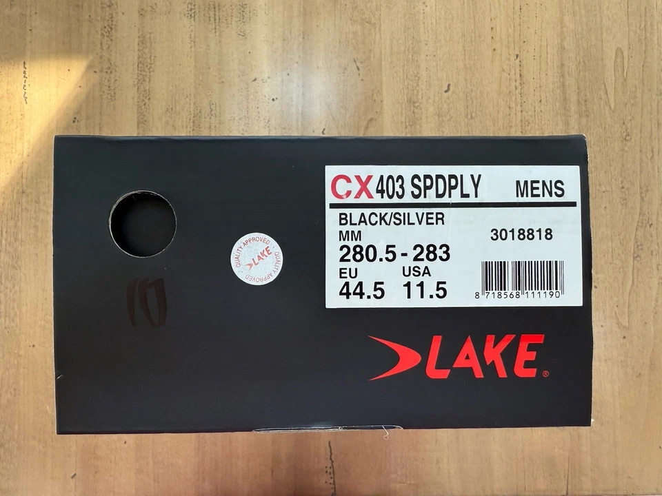 Lake Cx403, Speedplay, Hombres, 11.5 EE. UU. o 44.5 UE, Negro, Ajuste Personalizado Carbono, Boa Foto 2 de 4