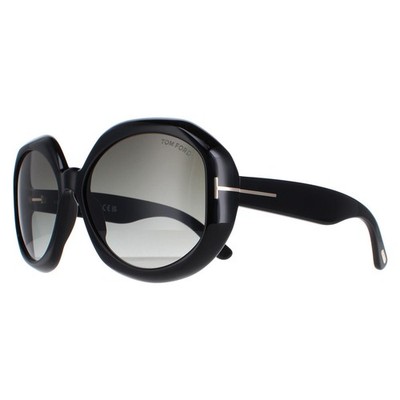 Tom Ford Sunglasses Georgia 02 FT1011 01B Shiny Black Smoke  display picture 1