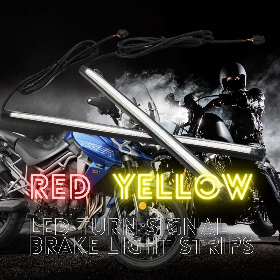 30cm LED Turn Signal & Brake Light Strips Fits Triumph Bonneville, Tiger, Speed - Image 2 of 4