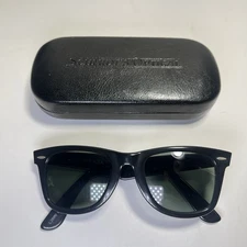 Vintage Bausch & Lomb Ray-Ban Wayfarer B&L 5022 Black Sunglasses