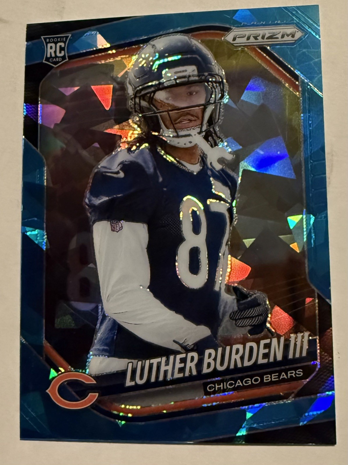 🔵🧊2025 Panini Prizm #331 Luther Burden III RC Blue Ice /99 Chicago Bears 🔵🧊