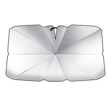 Car Windshield Sun Shade Umbrella, 52''x 30'' Front Window Open Mouth, Silver