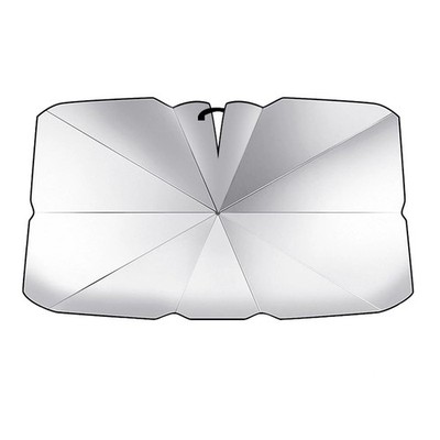Car Windshield Sun Shade Umbrella, 52''x 30'' Front Window Open Mouth, Silver 