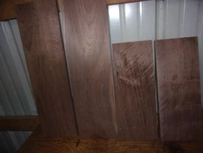 4 PC BLACK WALNUT LUMBER WOOD KILN DRIED BOARDS LOT F289F 3/4" THICK FLAT