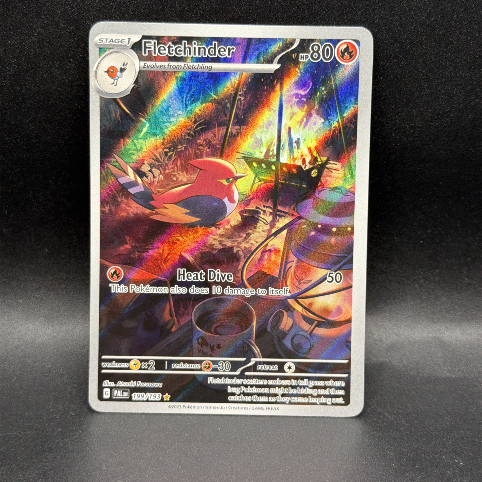 Fletchinder 199/193 Paldea Evolved  - Holo Pokemon Card