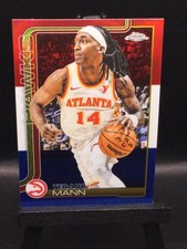 2025-26 Topps Chrome Basketball Terance Mann #9 Red, White, And Blue Refractor