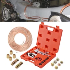 Brake Line 25ft 1/4 Copper Pipe Double & Single Flaring Tool 20 Fitting Fast US