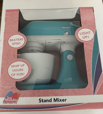 Electric Toy STAND MIXER Kids Play Light Blue Light Up Play pretend Kitchen aid