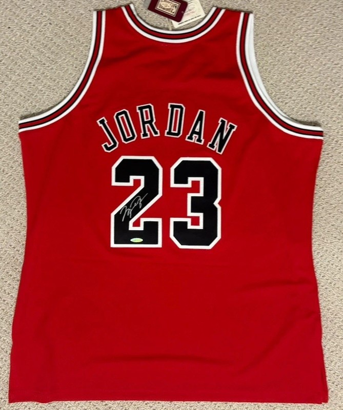 Michael Jordan Signed UDA Bulls Jersey 1997-98 Mitchell & Ness UDA Hologram Rare