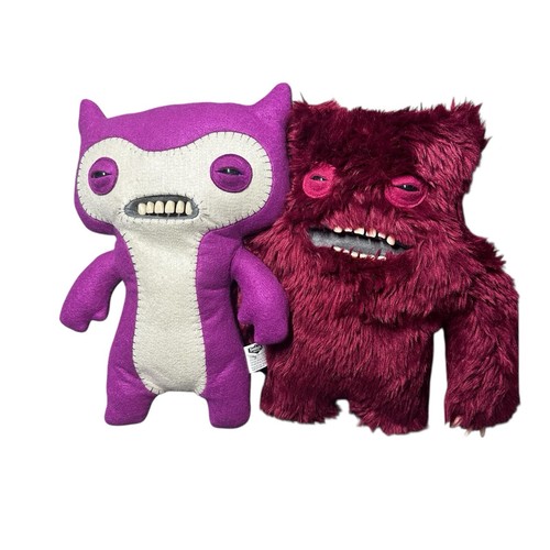 FUGGLER Menge 2 lustige hässliche Monster Spin Master Plüsch 12 Zoll gebraucht sauberer Zustand