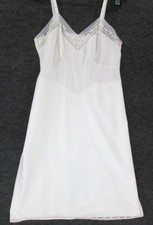 Vintage Deena Sz 36 6 Off White Cream Lace Trim Full Slip Nightgown Dress Dainty