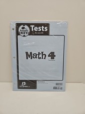NEW BJU Press Math 4 Test Pack Answer Key Third Edition 260125 2009