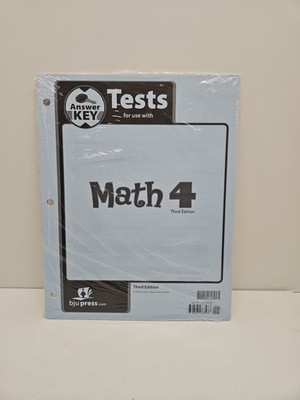 NEW BJU Press Math 4 Test Pack Answer Key Third Edition  260125