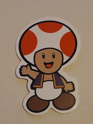 Toad, Super Mario, Nintendo, Fun Adorable Glossy Vinyl Sticker, Decal 2.75''