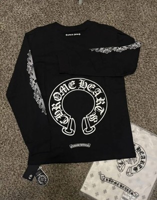 Chrome  Black Long Sleeve T-Shirt Size Small new with tags