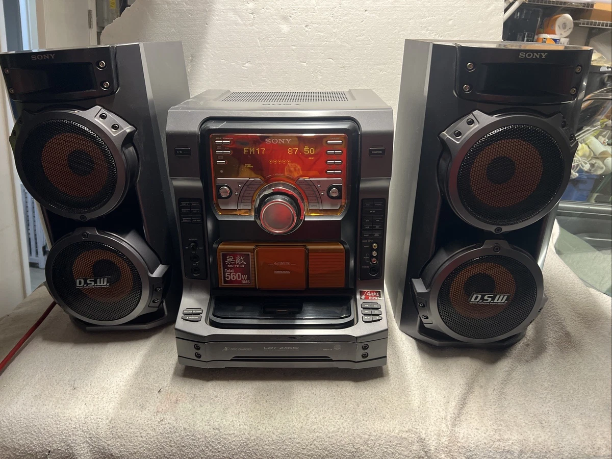 Sony LBT-ZX66i Mini Hi-Fi Stereo System w/ SS-ZX66i Speakers 5-CD