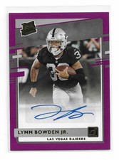 2020 Donruss Rated Rookie Purple Auto Autograph Lynn Bowden Jr