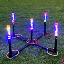 Outdoor Yard Games for Adult and Family, Led Ring Toss Games for Kids Glow in t
