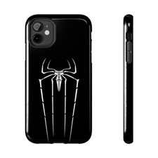 White Spider Emblem Tough Phone Case  Black Protective Cover