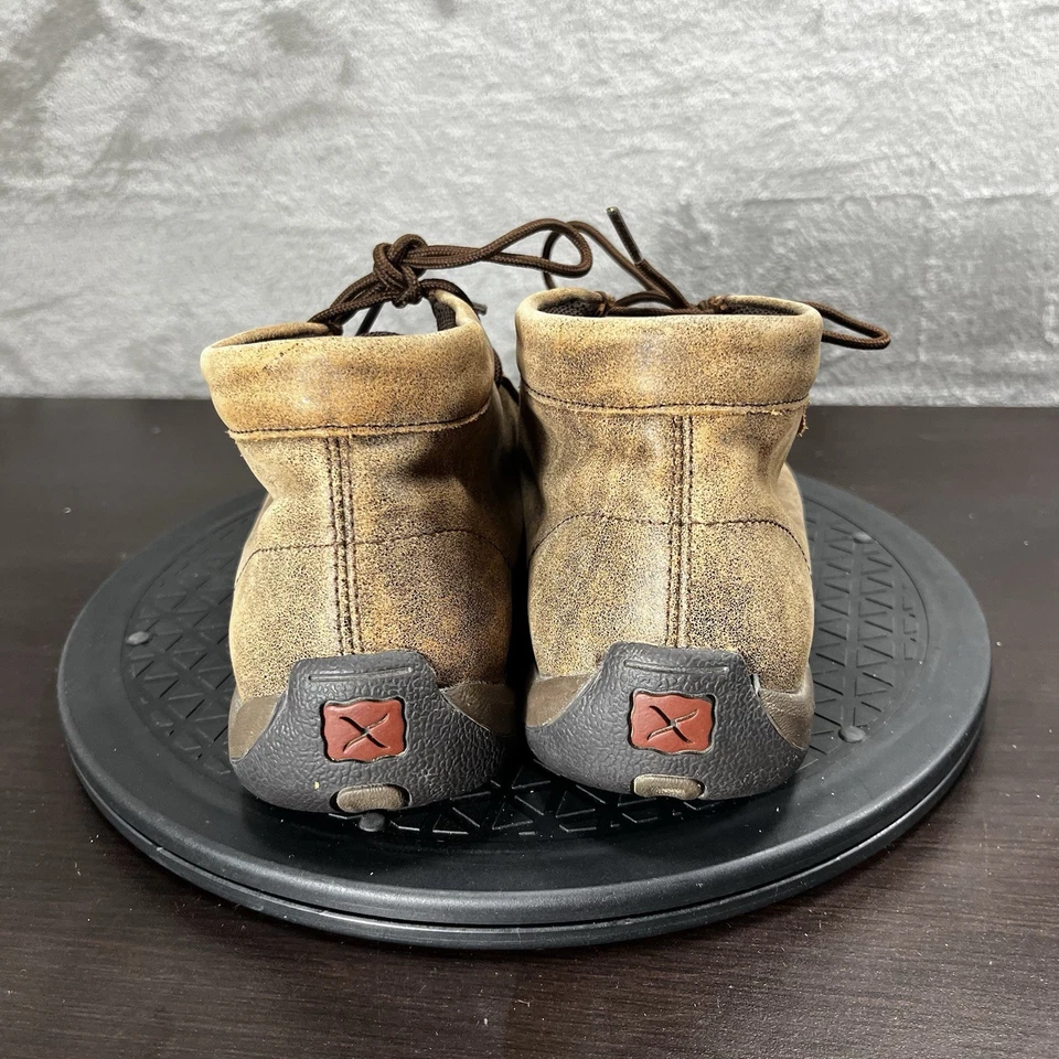 Zapatos con cordones Twisted X para mujer talla 7,5 M cuero marrón tooled turquesa cuentas Foto 4 de 4