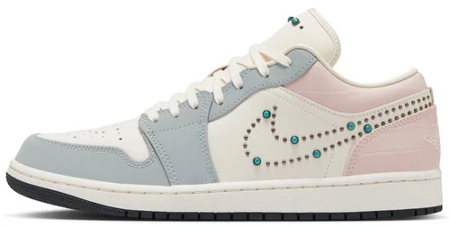 Jordan 1 Low Gem Studded Swoosh W