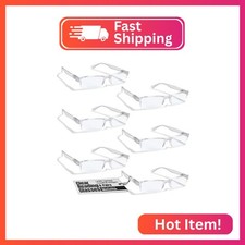 Boost Eyewear 6 Pack Reading Glasses, Clear Half Rim Frames, for Men and Women,