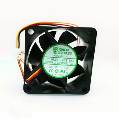 1 Pc. New DFB602512H Chassis Cooling Fan 6025 DC12V 1.6W 6CM 3Pin