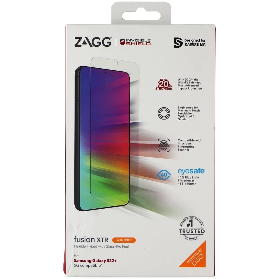 ZAGG InvisibleShield Fusion XTR Protecteur D'Écran Pour Samsung Galaxy S22+ - Photo 1/1