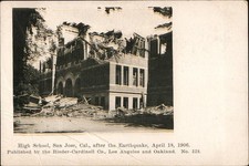 1906 Quake San Jose, California CA High School, after the Earthquake Vintage