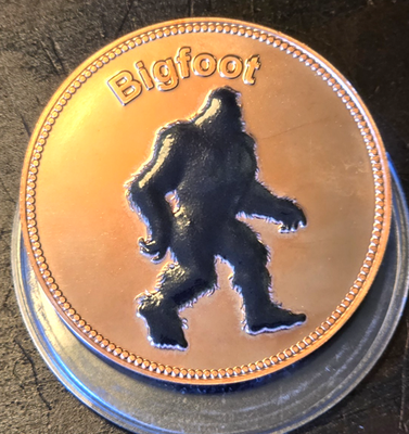 #ad 2025 5 TROY OZ .999 FINE COPPER COLORIZED *BIG FOOT* SASQUATCH ENCAPSULATED $19.45