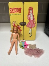1963 Mattel Inc. Skipper Barbie's little sister carrying case w/loose doll