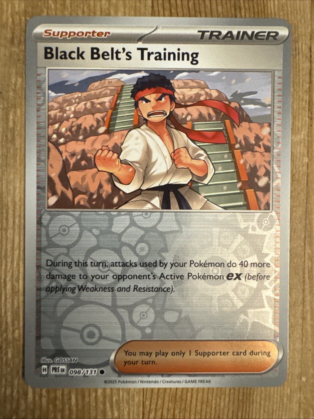 Black Belt's Training Reverse Holo 098/131 - NM Prismatic Evolutions Pokemon