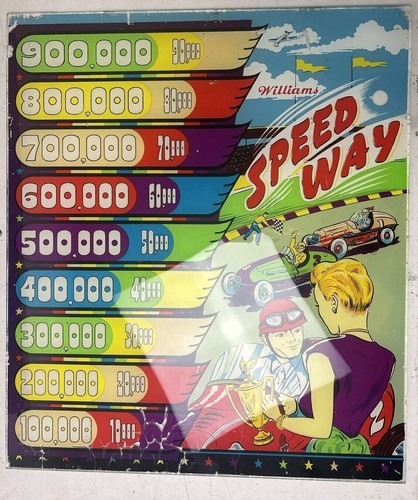 Speedway by Williams original backglass