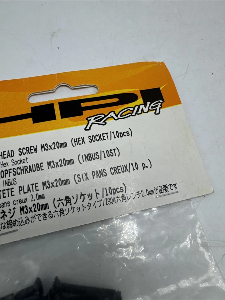 HPI Racing #Z087 Flat Head Screw M3 x 20mm Hex Socket New In Package - Image 3 of 4