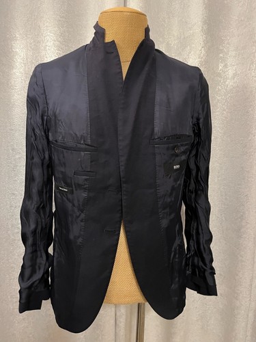 Manteau de sport homme HUGO BOSS bleu boutons métal 100% laine taille 38 R - Photo 5/8