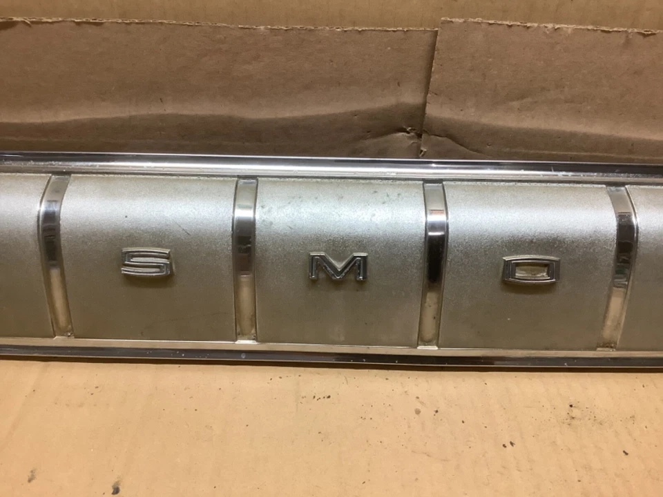 1964 Oldsmobile F-85 Rear Chrome Tail Center Panel & 5 Nuts Restoration - Image 4 of 4