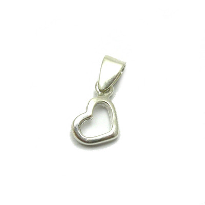 Genuine Stylish Sterling Silver Pendant 925 Charm Small Heart Handmade