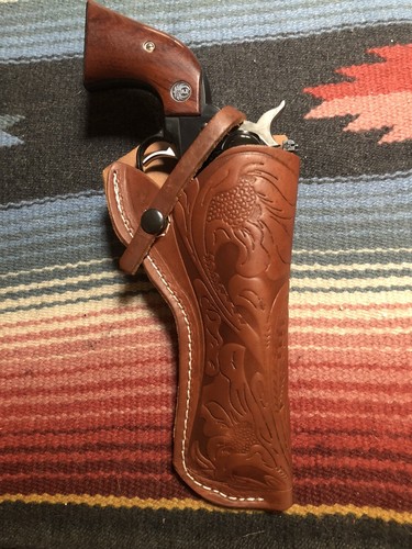 PASST ZU Ruger Blackhawk & Super 5,5" Lauf Western Leder Feldholster Floral