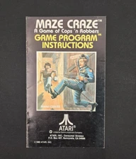Maze Craze CX2635 Atari 2600 Game Program Instruction Manual Booklet (1980)